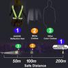 Adjustable Lightweight Reflective Vest for Outdoor Night Walking Biking Safety Gear Waterproof Running Safety Vests with Straps