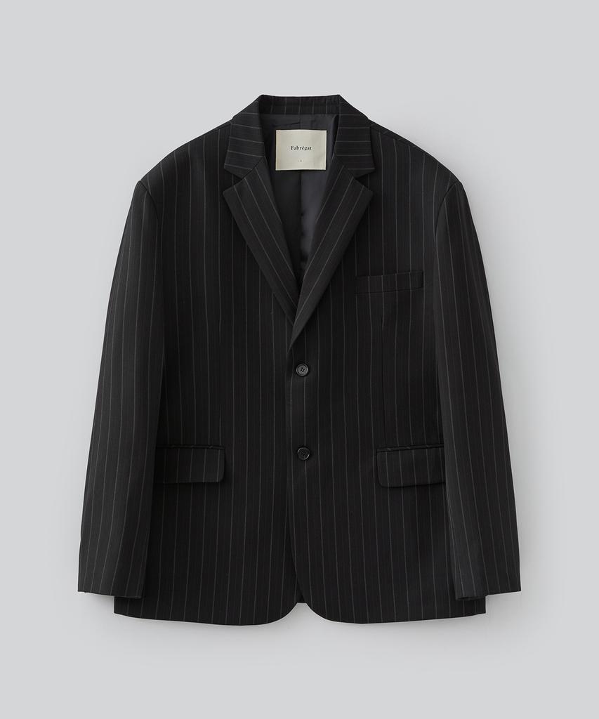 Fabregat Bern Striped Blazer Jacket (Black)