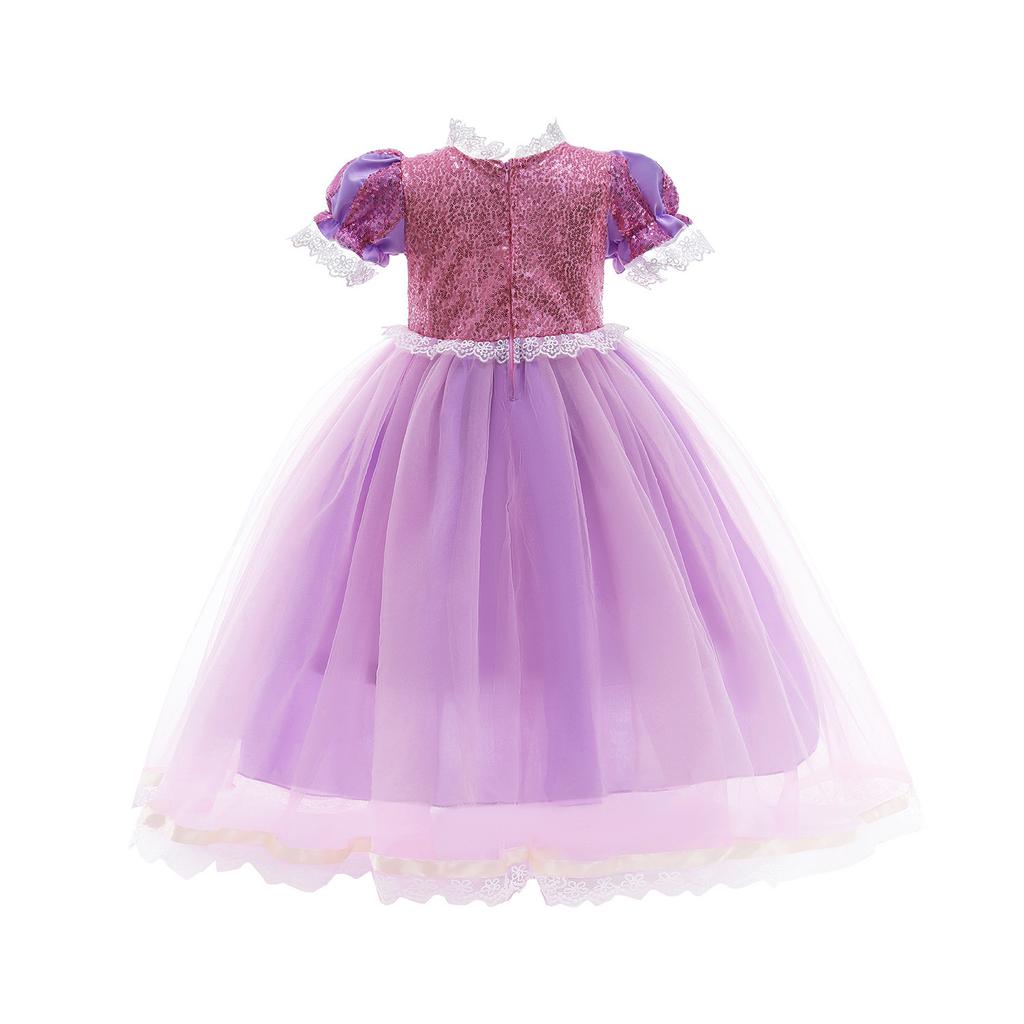 Cross-border Foreign Trade Children's Rapunzel Dress Dress Girl Dress Rapunzel Girl Dress