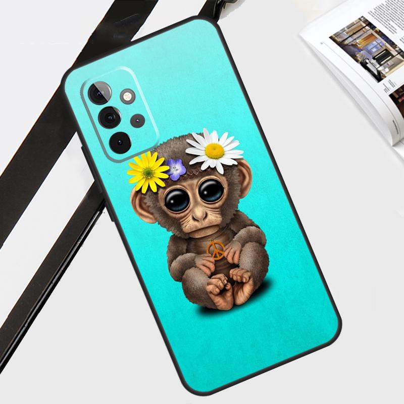 Monkey Gorilla Ape Baby Phone Case For Samsung A03S A02S A21S A20e A12 A22 A32 A42 A52 A72 A50 A70 A51 A71 Cover