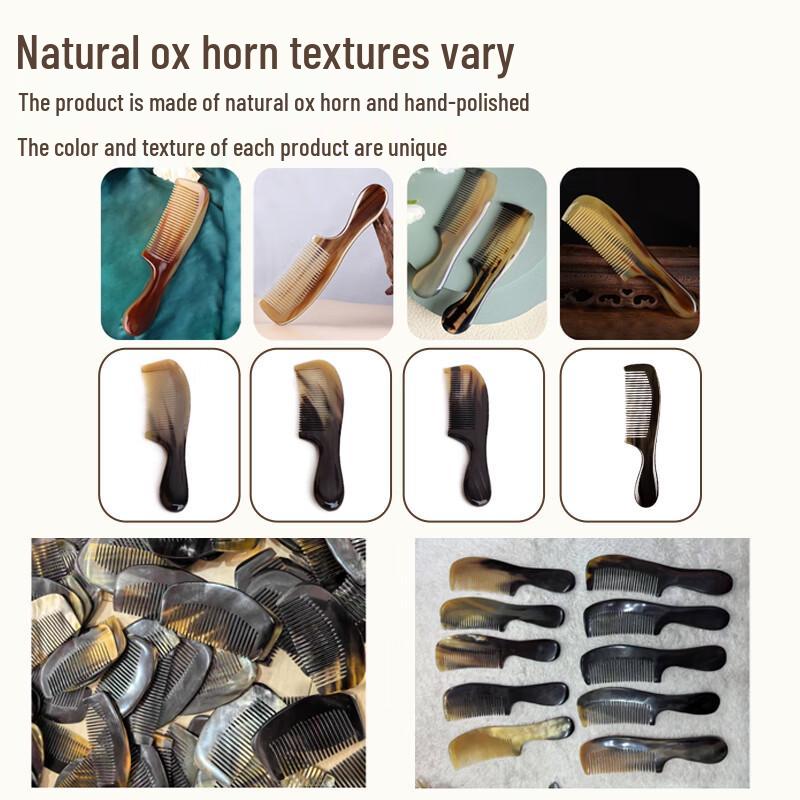 Pure Ox Horn Anti-Static Comb 2-Piece Set