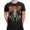 Streetwear T-Shirt Beach Funny Skeleton Deadlift Halloween Gym Workout Trendy T-Shirts Cotton Tshirt Man Y2K Retro Design Tops