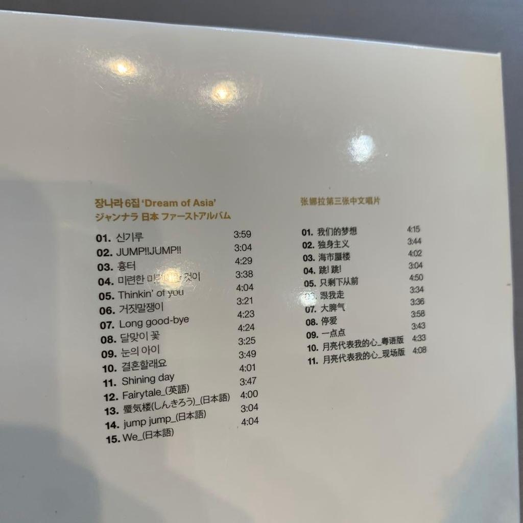 [USED] Jang Nara 6th DREAM OF ASIA CD Album