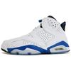 Air Jordan 6 Retro 'Sport Blue' 2014 (Unisex) White / Sport Blue-Black Vintage Basketball Shoes 384664 107