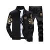 Mens Casual Sportswear Set Long Sleeve Jacket Pants Lightweight Comfortable Fitness Outfit