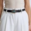 Studded Punk Style Belt Adjustable PU Leather with Charm Heart Buckles for Men Women Fashion Accessories