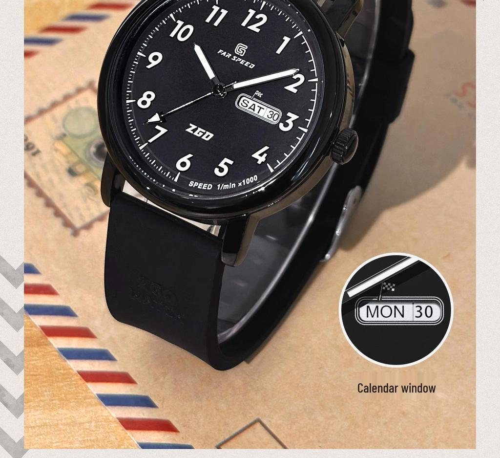 Genuine Hong Kong Silent Exam Quartz Watch - Men's Model for Junior & Senior High School Students