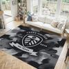 Leeds United Fußball Design Kristall Samt Teppich Gemütlich Kein?Rutschfester Teppich mit Aufdruck für Schlafzimmer Wohnzimmer Eingang