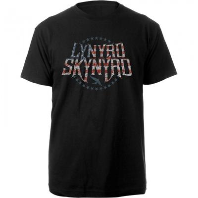 Lynyrd Skynyrd Camiseta adulta unissex de algodão com estrelas e listras