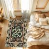 Teppiche mit Schlangen-Tiermuster Teppiche mit Schlangenmuster Klassischer Gothic-Teppich Rutschfester Waschbarer Bodenteppich für Wohnzimmer Schlafzimmer