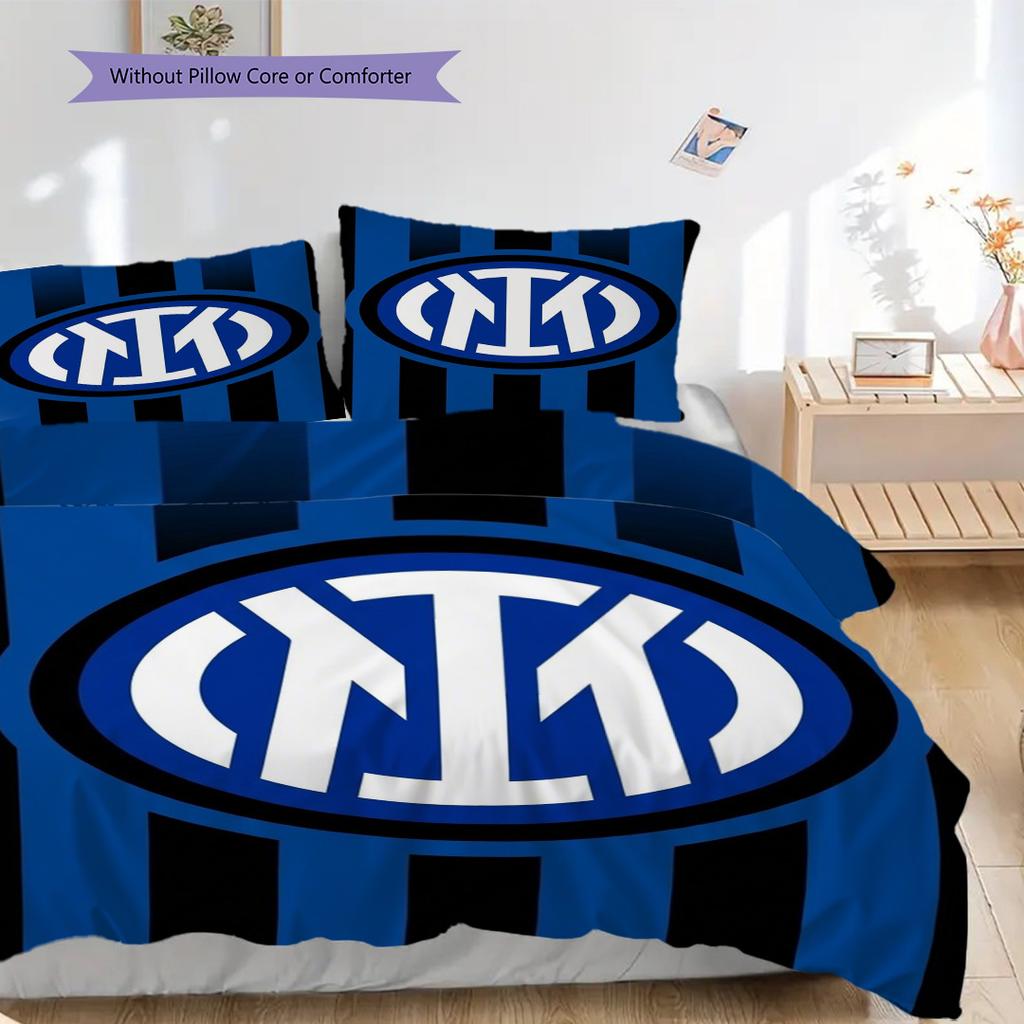 Eredità Inter: Biancheria da letto Blue Passion (1 * copripiumino + 2 * federa, senza nucleo) Regalo di compleanno di Natale morbido e confortevole