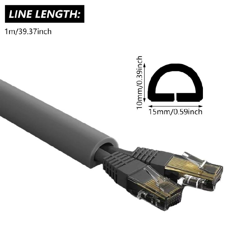 Floor Cable Cover PVC Trumking Cord Protector Self-Adhesive Power Supply Cable Hider Extension Electric Wire Slot