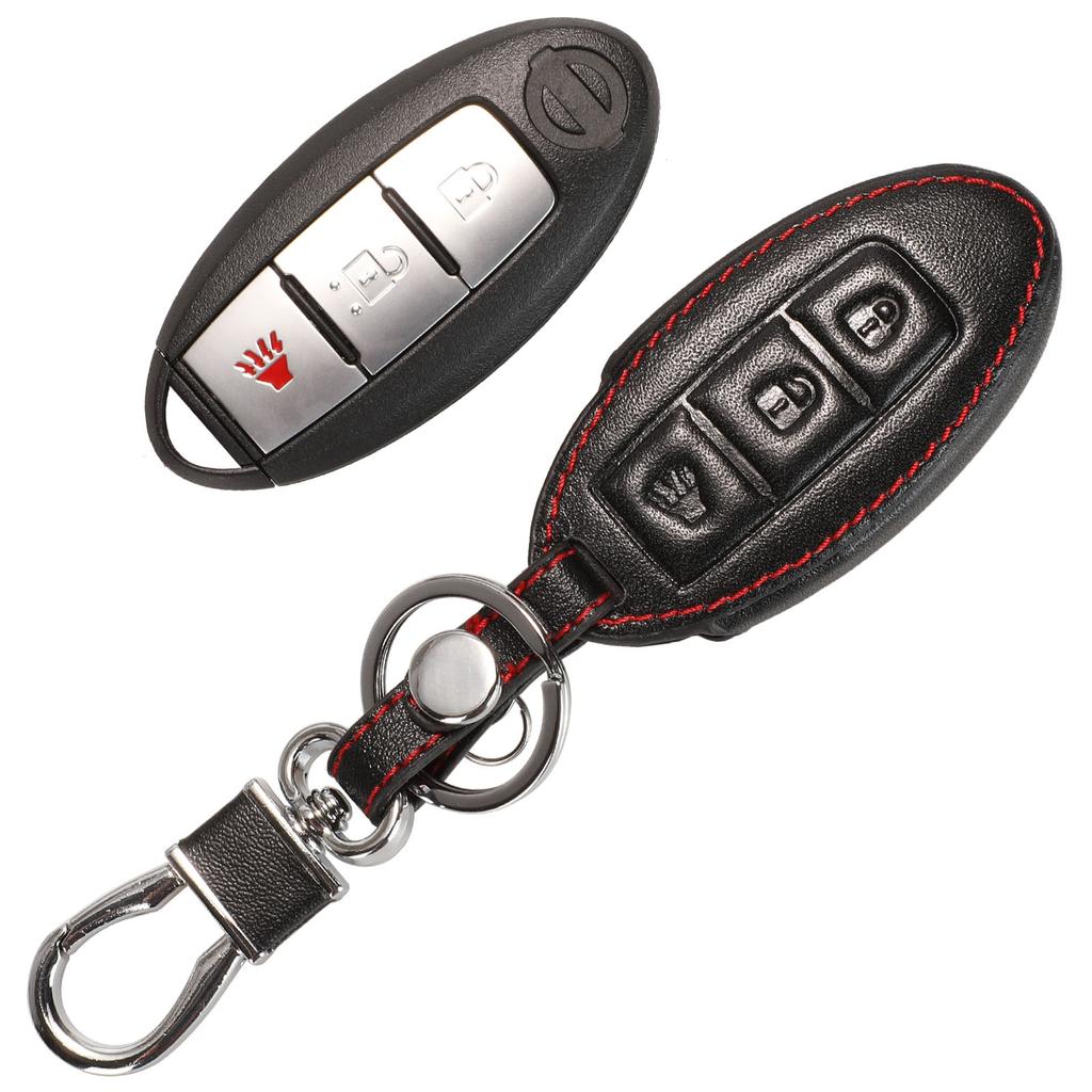 Jingyuqin Remote 3/4 Leather Key Case Cover For Nissan Qashqai J11 X-trail T31 T32 Protect Vampira Pathfinder Murano Teana Juke