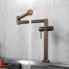 Kitchen Faucet Solid Brass Crane For Kitchen Deck Mounted Sink Mixer Foldable Nickel Brushed/Gold/Chrome/ORB/Black