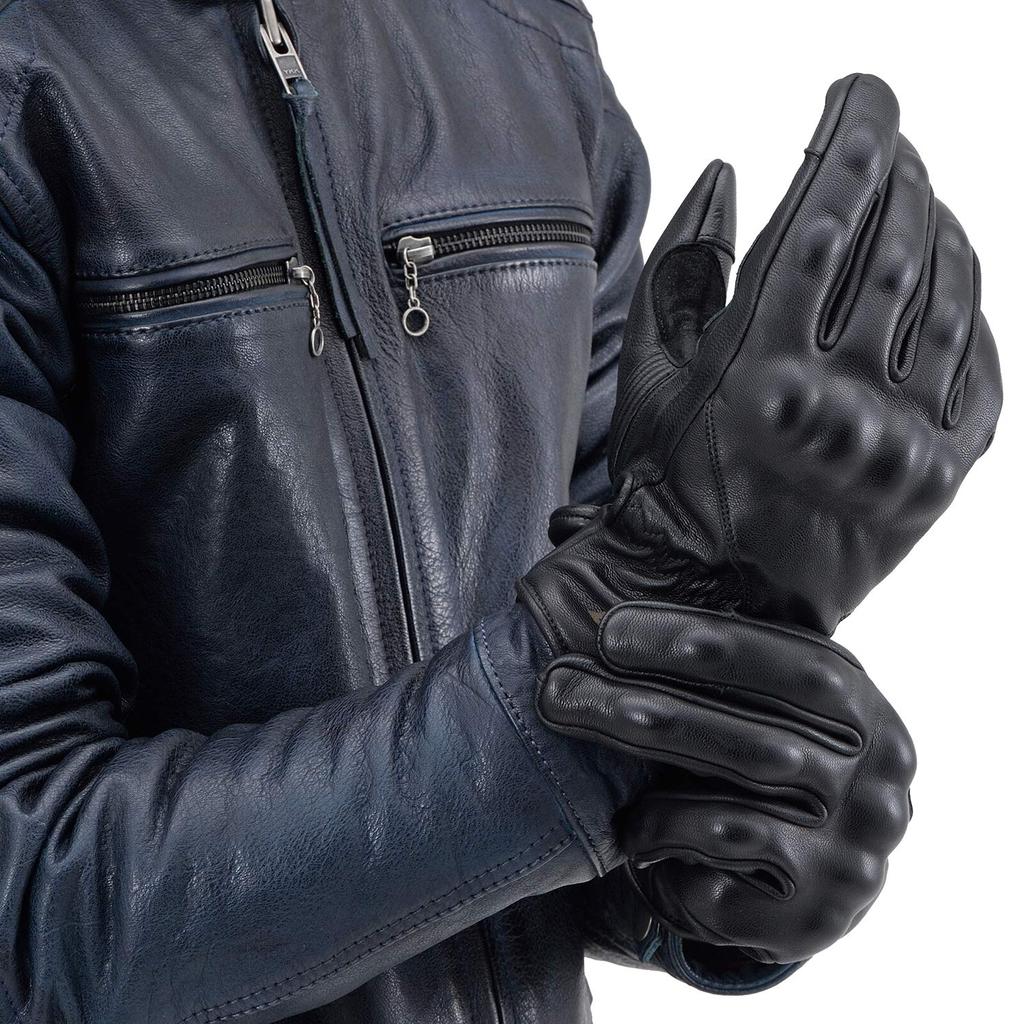 Daytona Motorcycle Gloves, Leather (Goat Leather), Spring, Summer, Autumn, Winter, Smartphone Compatible, Soft Protector, Vintage Line Gloves, HBG-063