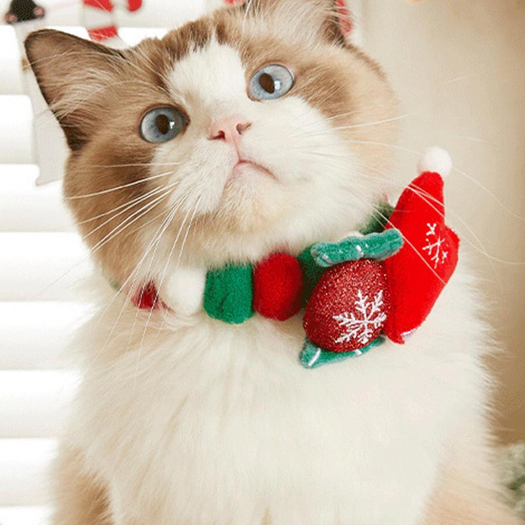 Kitten Collar Soft Christmas Neckwear Cat Puppy Decor Collar For Decoration Festival Adoration Family Celebration Home Fun