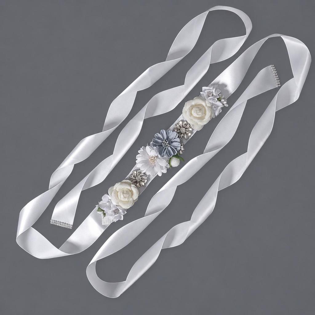 Elegant Silver Rhinestone Wedding Belt – Versatile High-End Dress Accessory for Fashion Shows and Performances