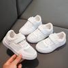 Children's White New Fashion Boys and Girls Velcro Soft Bottom Shoes
