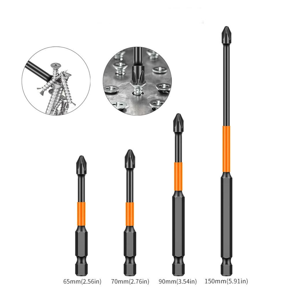 6pcs/10pcs Non-slip PH2 Magnetic Batch Head Drill Bit Screw Driver Hand  Power Hand Tools