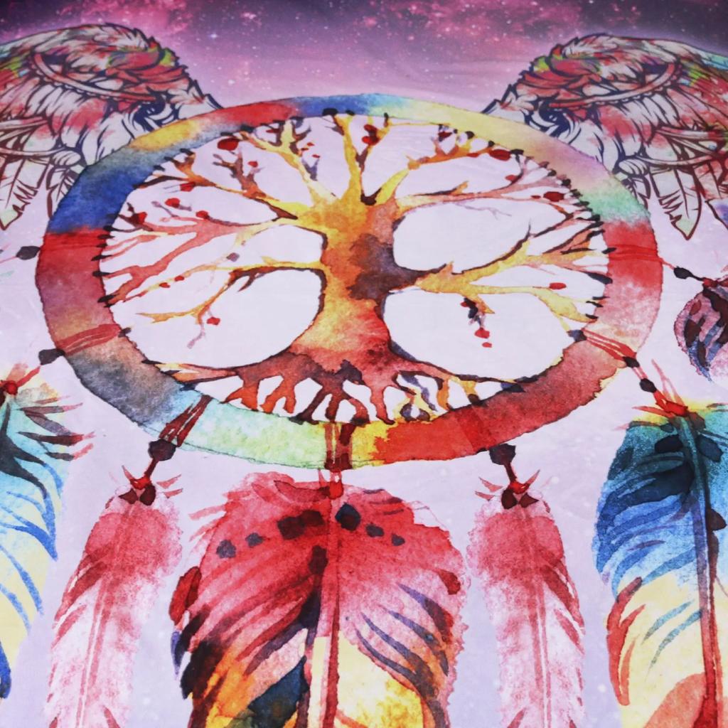 Bed Linens King Beding Set Dreamcatcher Western Pink, Purple Boho Queen Beddings Bed Cover Duvet Cover Sets Queen 228x228cm T58R