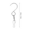 20pcs S Shape Hook S Hook Clips Stainless Steel Dual Clip Wind Chimes S Hook 360 Degree Rotation Silver
