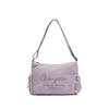 New Champion Fabric Shoulder Bag Unisex Black/Rose Purple/Stone Gray U5CACPU14