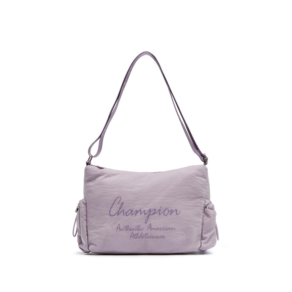 New Champion Fabric Shoulder Bag Unisex Black/Rose Purple/Stone Gray U5CACPU14