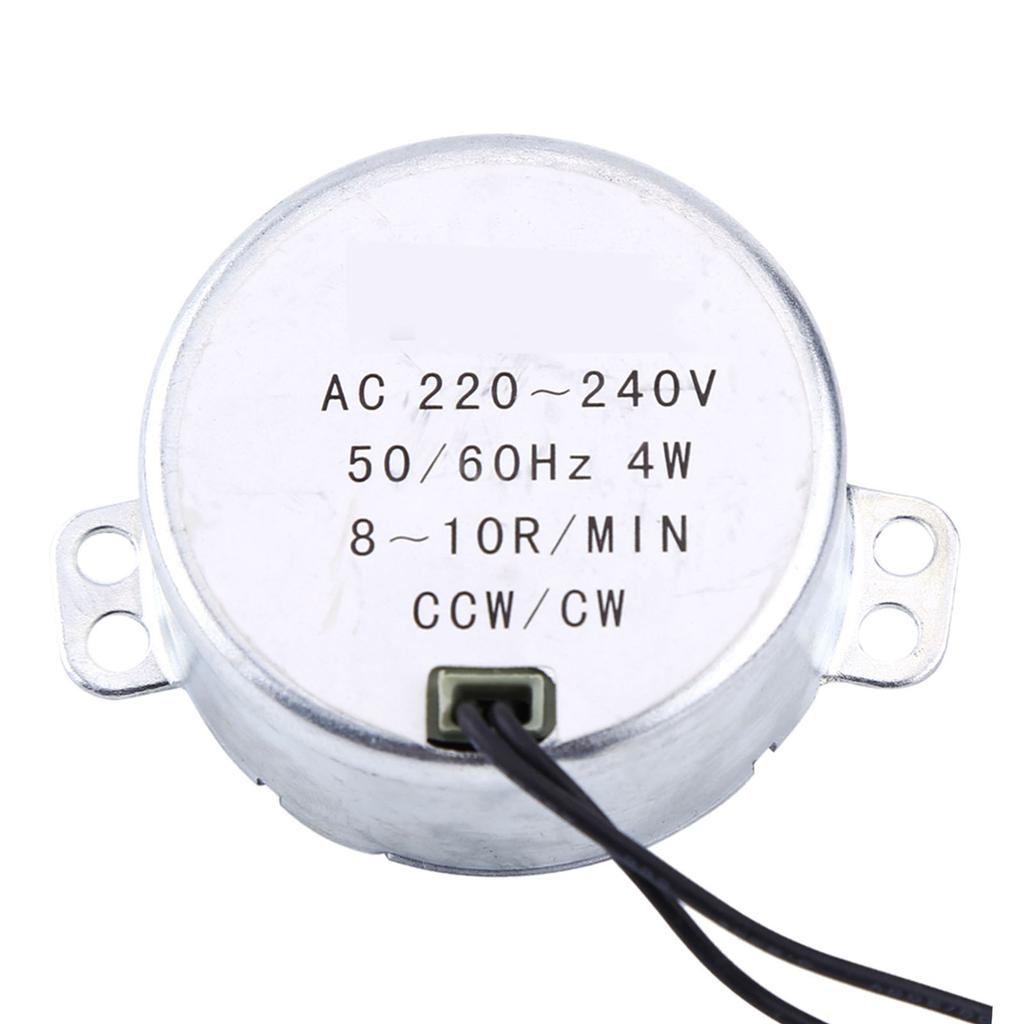 1 ks synchronní motor 220-240 V AC s převodovkou 4 W, otáčení vpřed a vzad(810 ot/min)