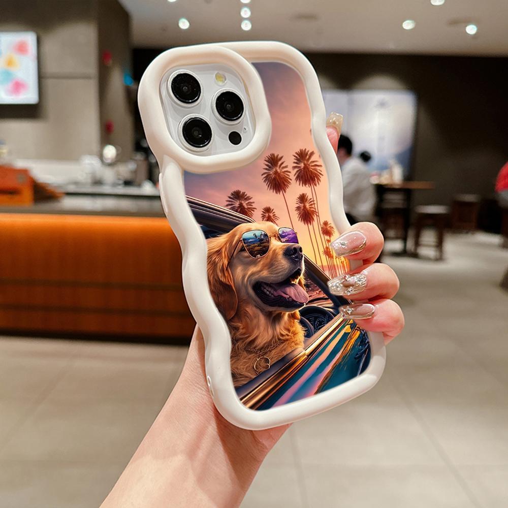 Ae76 Dog Color Doodle Design Art Protective Phone Cases for Samsung S24 Plus S23 Ultra A14 A55 A06 Honor X9b Motorola OnePlus Big Wave TPU Back Cover