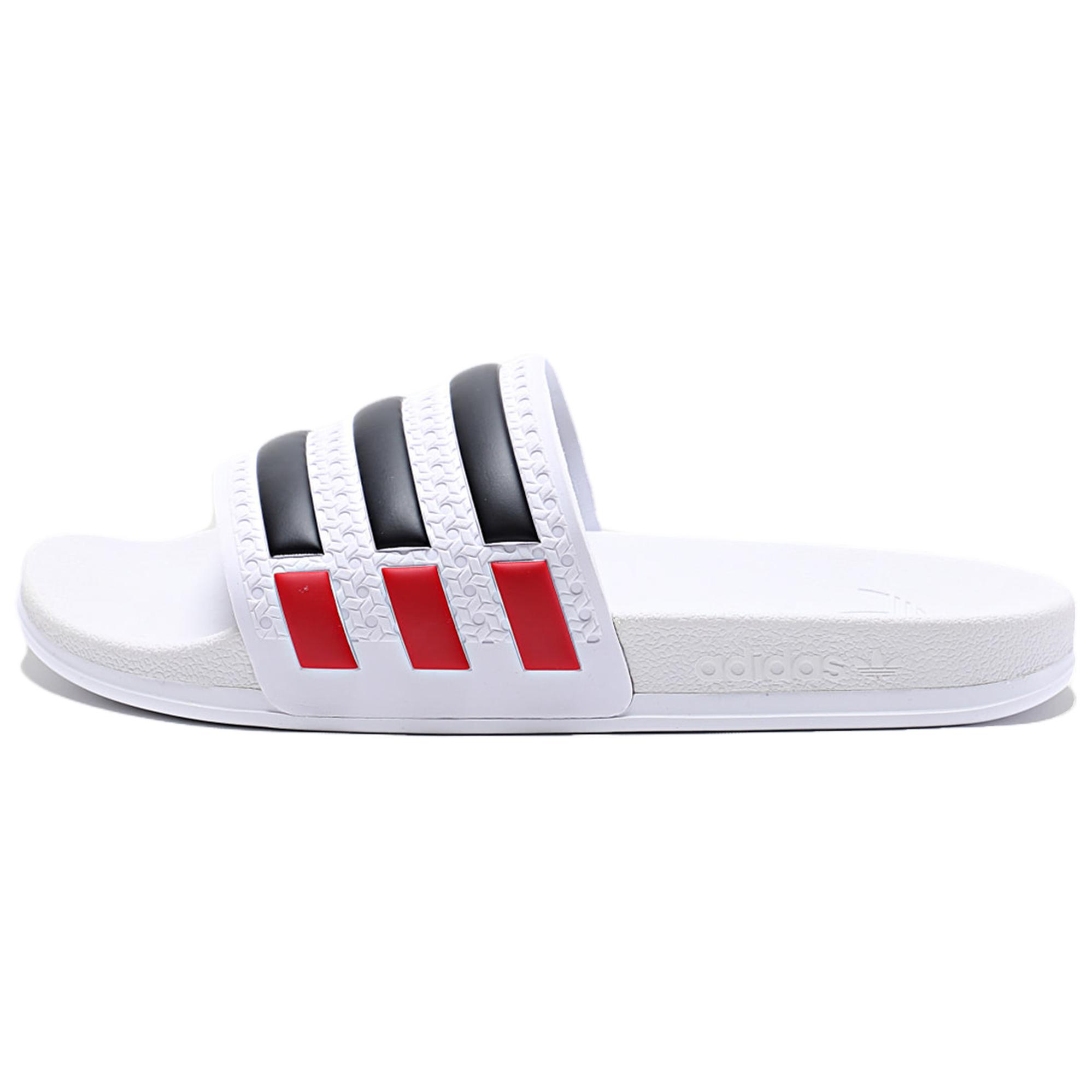 Adidas Originals Adilette Comfortable Slide Sandals Unisex Footwear White Black Red IH6877 42