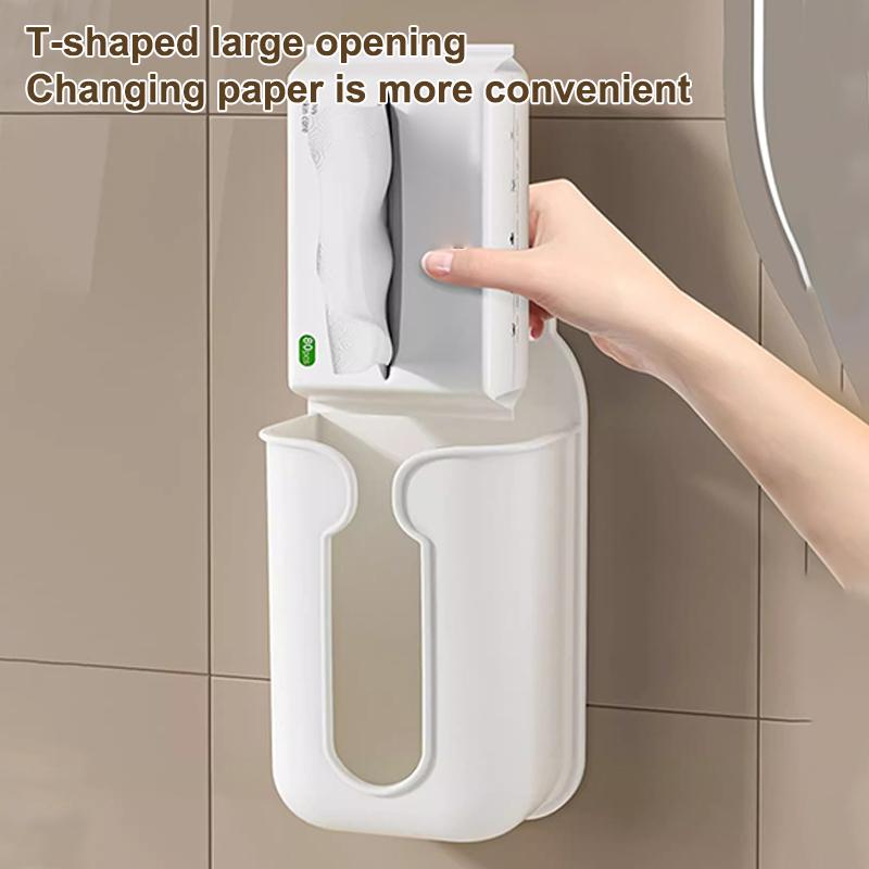 Wall Mounted Tissue Box Aesthetic Cartoon Design Napkin Holder for Bathroom Kitchen Home Decoration