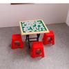 [J] 1 Set Doll House Furniture Accessories 1/12 Dollhouse Miniature Mahjong Table And Chair Kit Home Model Decor Toy