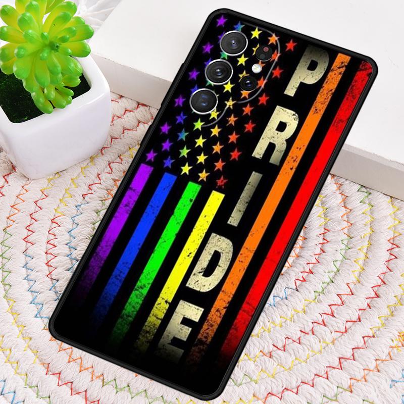 Gay Lesbian LGBT Rainbow Pride soft Silicone Phone Case For Samsung Galaxy note 10 pro S26 S24 S23 S22 S21 Plus S25Ultra Cover