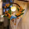 Children's DIY Rabbit Lantern Ornament for Mid-Autumn Festival, Handheld Lotus Twist Stick, Ideal for Kindergarten Crafts