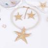 Trend Simple Fashion Ocean Leisure Vacation Wind Alloy Unique Starfish Pendant Necklace Earrings Jewelry