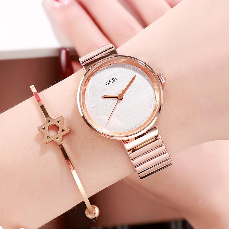 Simple Alloy Women'S Watch Bamboo Belt Quartz Watch Niche High-End Women'S Watch