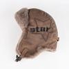 Men Winter Bomber Hat Outdoor Motorcycle Windproof Warm Faux Fur Pilot Earflap Hat Leather Thermal Ushanka