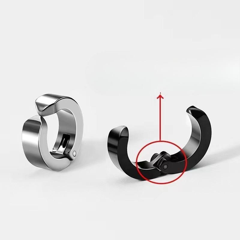 Titanium Steel Ear Bar with No Ear Hole for Men, Painless and No Piercing Required, Titanium Steel Ear Bone Clip Earrings