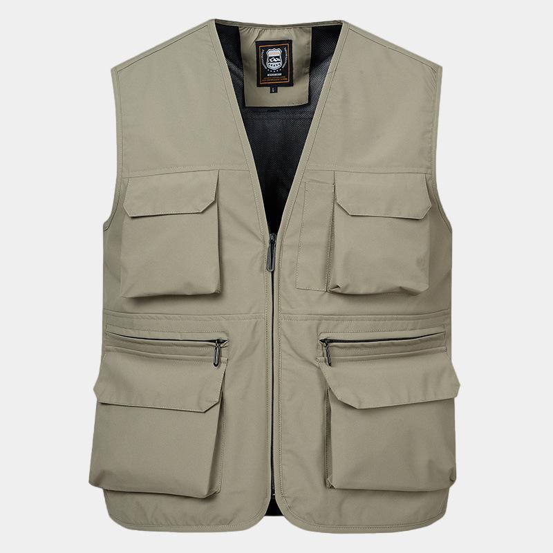 New Men's Multi-pocket Outdoor Casual Photography Fishing Vest Large Size Waistcoat