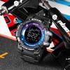 SMAEL Digital Watch 8082  Colorful Sport 3BAR Water Resistant Alarm Stop Watch Square Plastic Case Shock Resistant