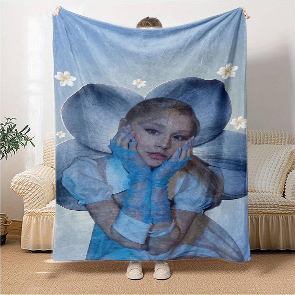 Floral Fantasy Blue Blanket Soft Throw Blanket For Home Bedroom Bed Sofa Travel Office Solid Christmas Blanket