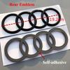 2026 Hot 4 Rings Logo ABS Chrome Black Car Front Hood Emblem Bonnet Badge Rear Trunk Badge For tt A3 A4 A5 A6 A7 A1 Q2 Q3 Q5 Q7 Q8 TT