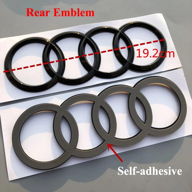 2026 Hot 4 Rings Logo ABS Chrome Black Car Front Hood Emblem Bonnet Badge Rear Trunk Badge For tt A3 A4 A5 A6 A7 A1 Q2 Q3 Q5 Q7 Q8 TT