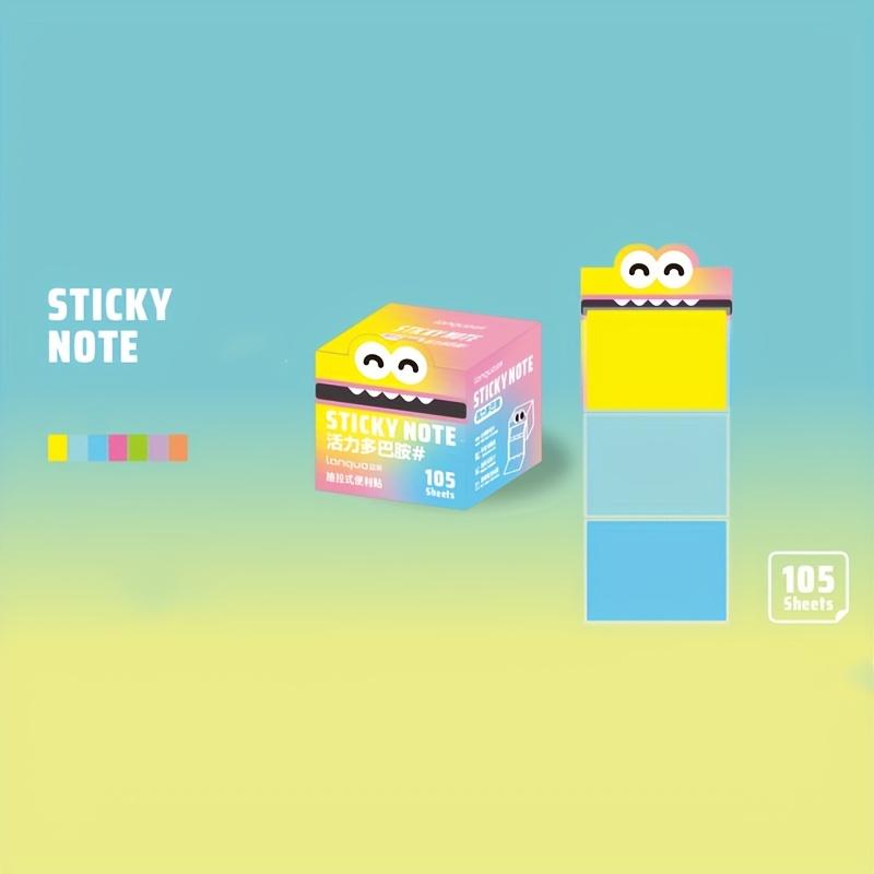 105sheets/box Transparent Kawill Pull-Out Sticky Notes Self-Adhesive Memo Pads For Office School DIY Stationery Notes