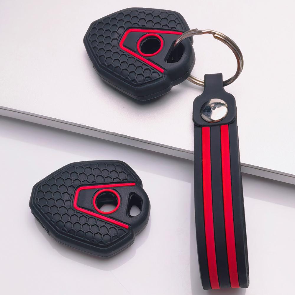 Key Cover for CFMOTO 450MT Mt450 450SR 650SR 700CLX 800MT 650MT 800NK with Keychain Honeycomb Texture Racing Stripe Motorbike Key Sleeve Accessory
