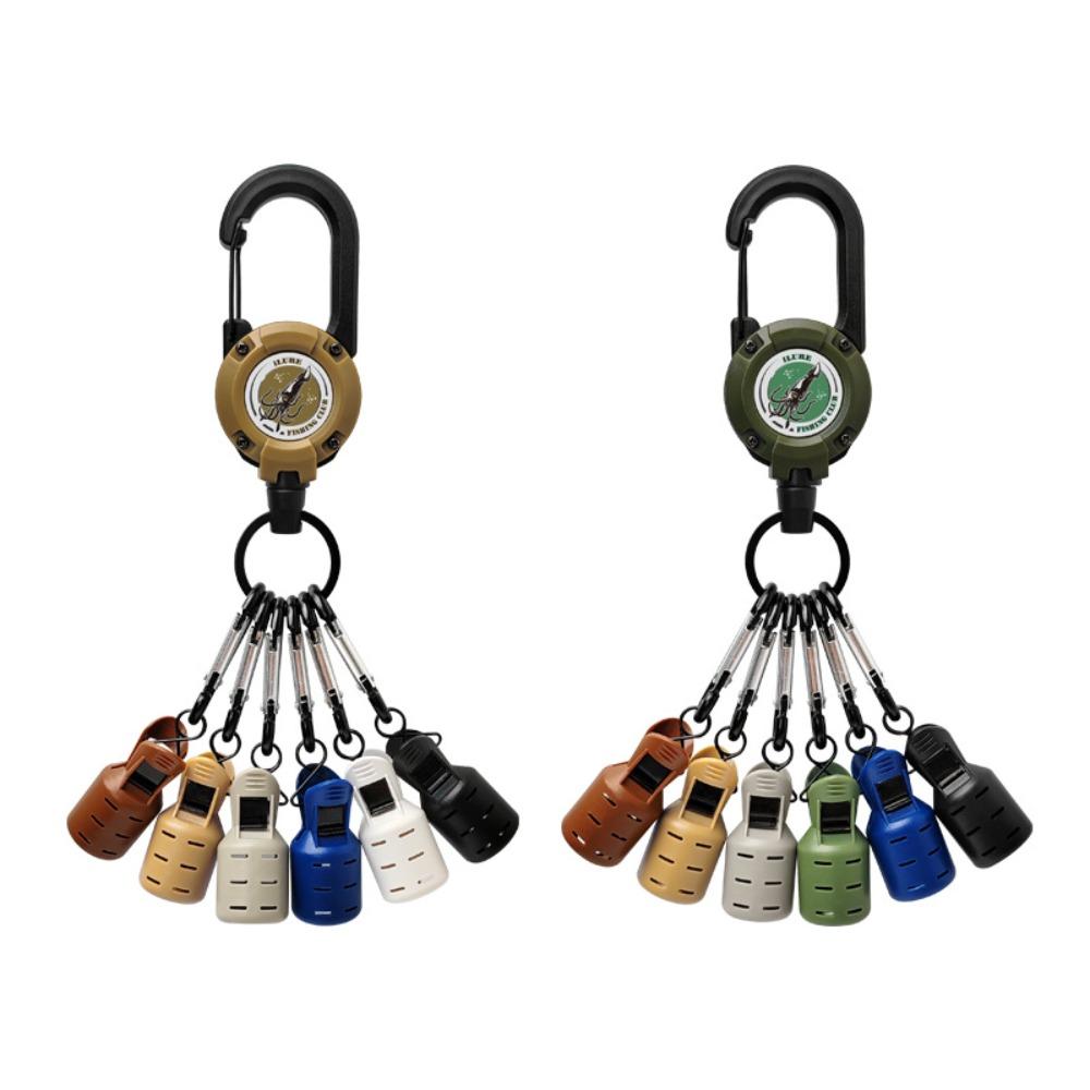 6pcs Kits Durable With Carabiner Squid Jig Fishing Tackle Bait Protector Webfoot Octopus Egi Hooks Cover