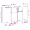 Sideboards 2 pcs. Reclaimed Wood 60 x 30 x 70 cm Engineered Wood