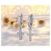 Fashion Personalized Cross Inlaid Zircon Ear Buckle Earrings For Women