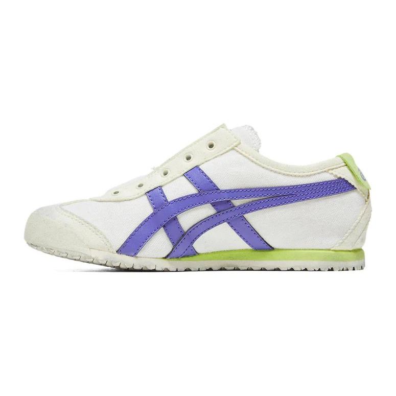 Onitsuka Tiger Mexico 66 Low Top Durable Casual Shoes Kids sneaker Beige Blue 1184A085-107