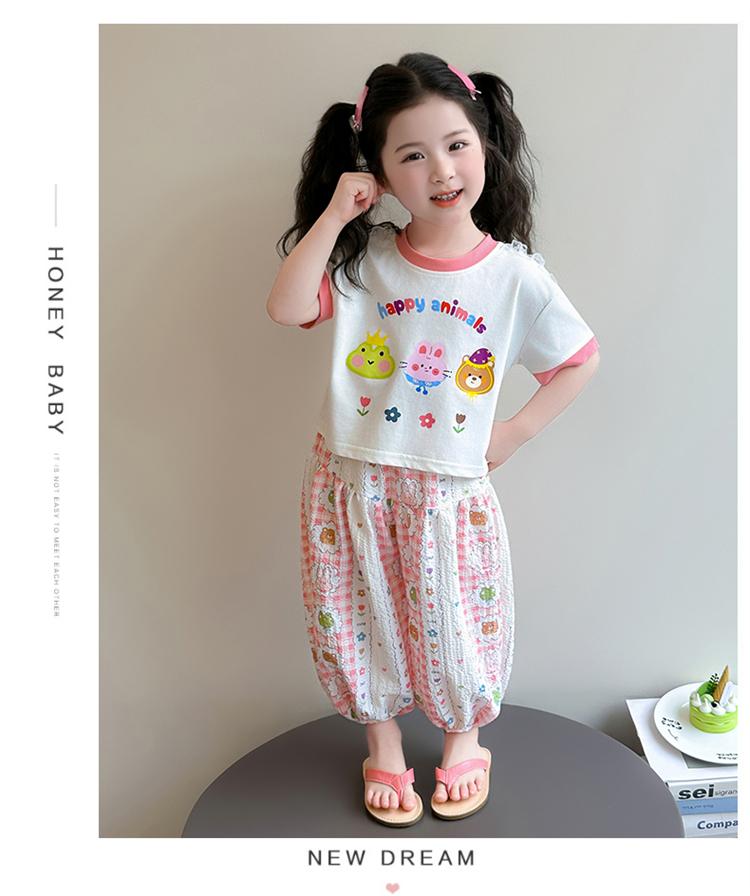 Girls' Summer Set 2026 New Fashionable Thin Clothes for Children's Fashion, Baby Girls' Summer Set Short Sleeve Two Piece Set